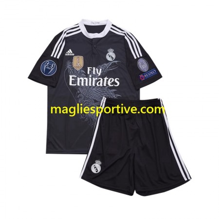 Completo Calcio Real Madrid 2014 Retro Bambino Divisa Terza